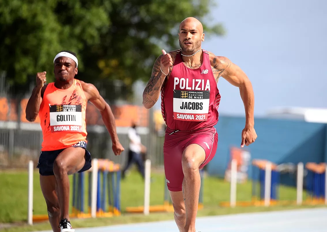 Marcell Jacobs Savona 2021 batt