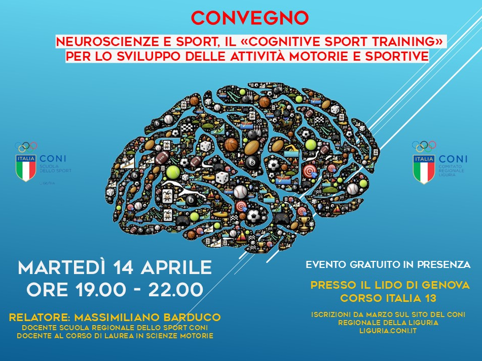 Convegno gratuito: Neuroscienze e sport, il «Cognitive Sport Training» per lo sviluppo delle attività motorie e sportive 