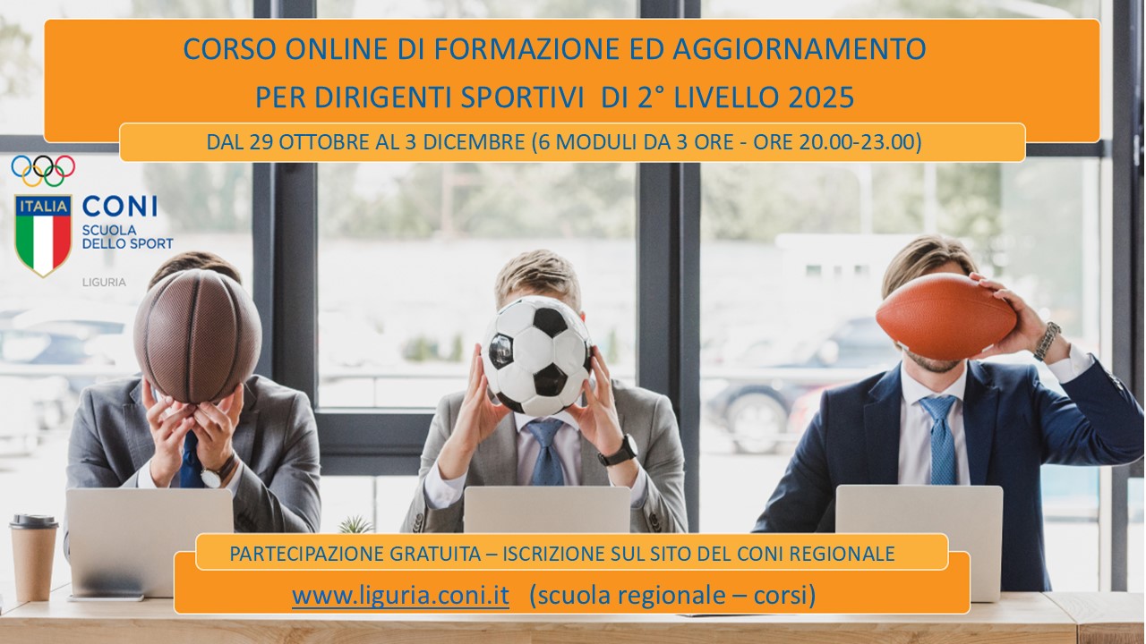 Corso dirigenti 2° livello CONI