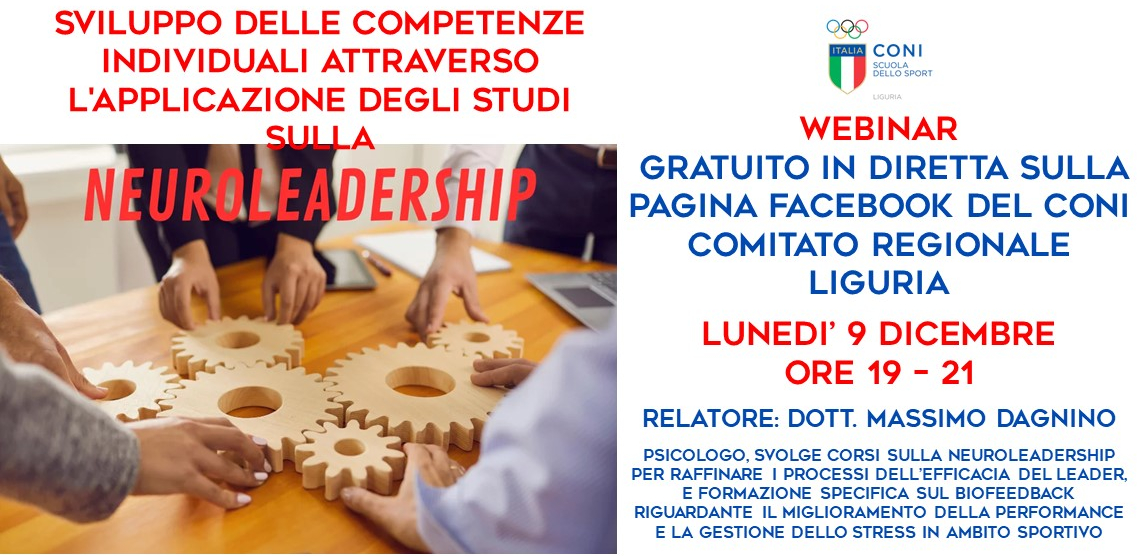 Webinar gratuito Srds Coni Liguria 