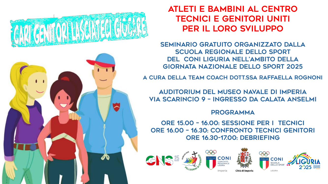ATLETI E BAMBINI AL CENTRO, TECNICI E GENITORI UNITI PER IL LORO SVILUPPO